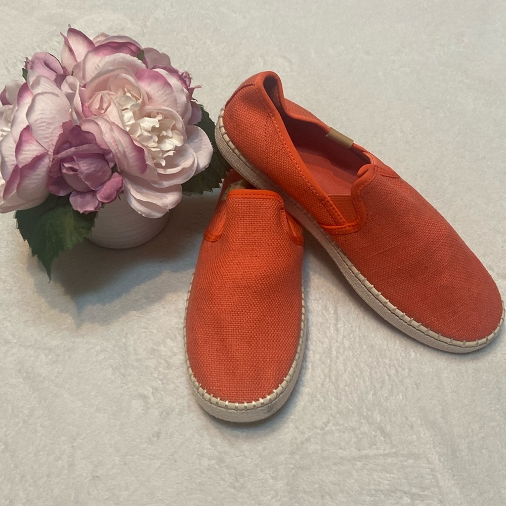 UGG Womens Size 9.5 Luciah Espadrille Stitch Slip Ons Orange